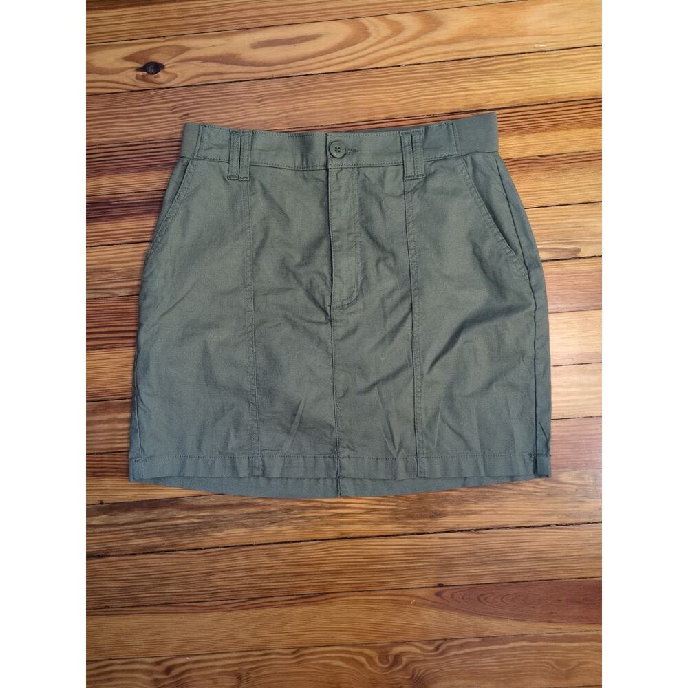 Lee Women’s Skort Size 8 Army Green Cotton Stretch Pockets Mesh Shorts Casual - Picture 9 of 10